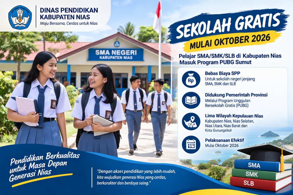 Sekolah SMA dan SMK di Kabupaten Nias Tak Lagi Boleh Lakukan Pungutan, Program Gratis Mulai Diperkuat